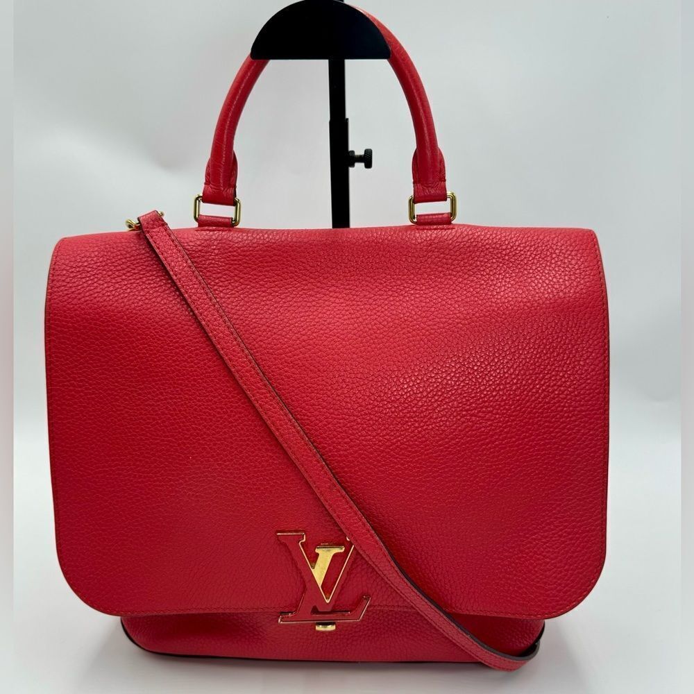Louis Vuitton Coquelicot Taurillon Leather Volta 2way LV Handbag Messenger